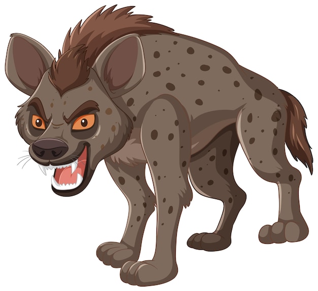 Free Vector fierce hyena on the prowl