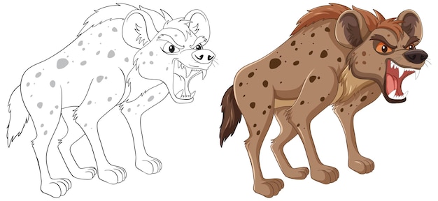 Free vector fierce hyenas in vector art