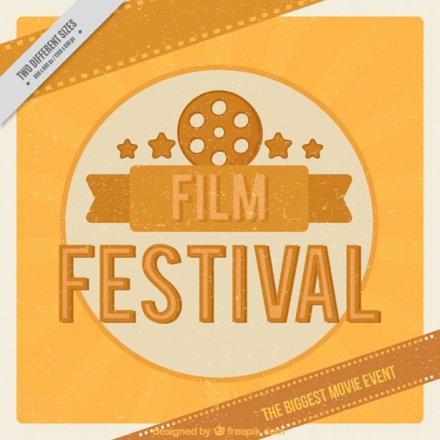 Free Vector film festival background in vintage style