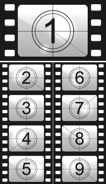 Free Vector film number set