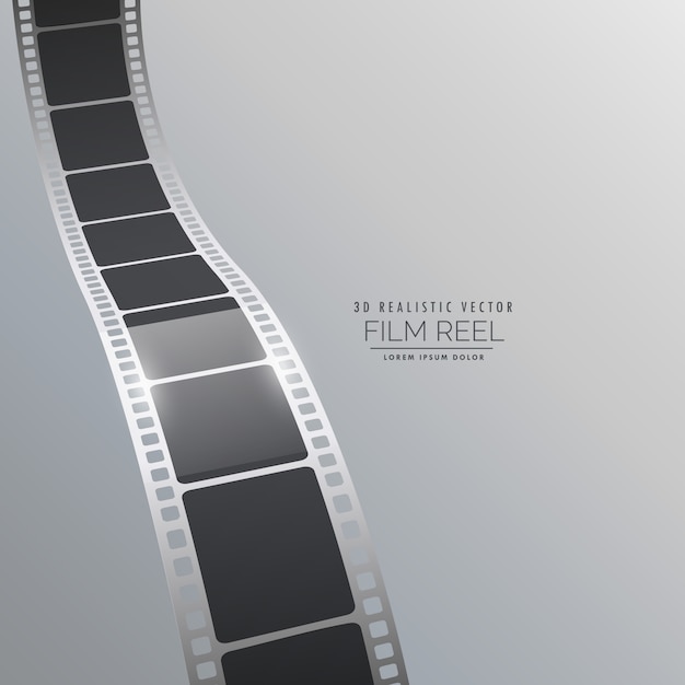 Free vector film strip background in realistic style