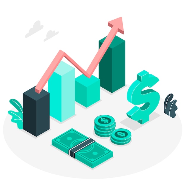 Free Vector finance illustration concept