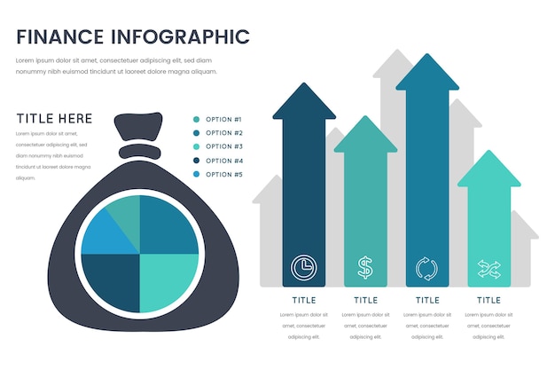 Free vector finance infographic concept