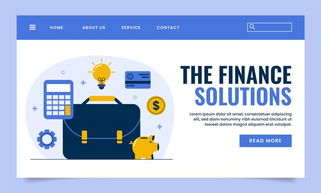 Finances concept landing page  template