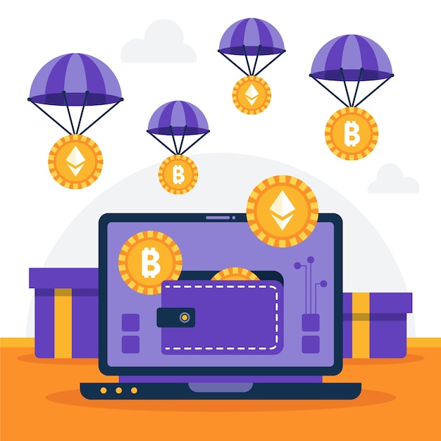 Finances flat airdrop illustration