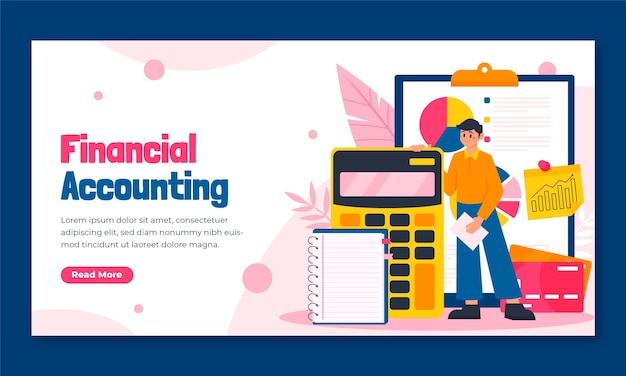 Free Vector financial accounting  facebook template