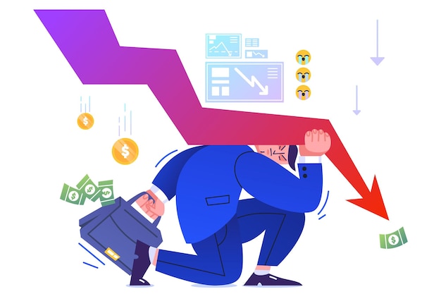 the financial crisis and business failure, down arrow pressure on the shareholder.