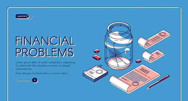 Financial problems landing page