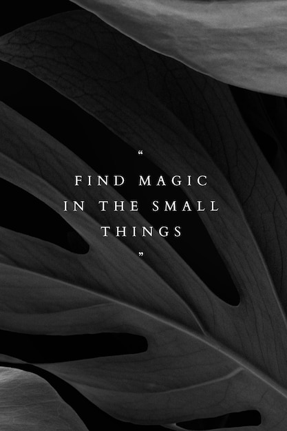 Free Vector find magic in the small things template