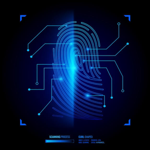 Finger Print Verification Illustration