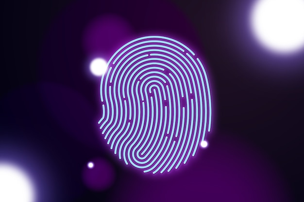 Free Vector fingerprint neon background