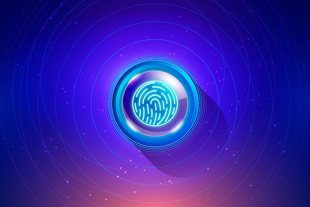 Free Vector fingerprint neon background