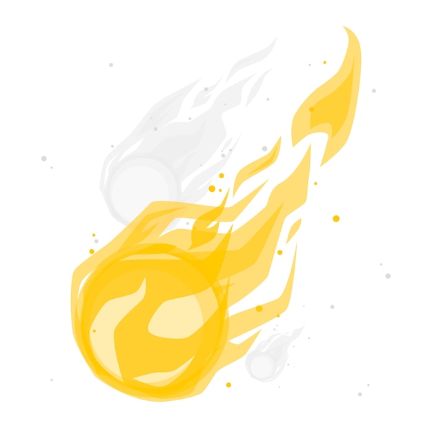 Fire ball concept illustration