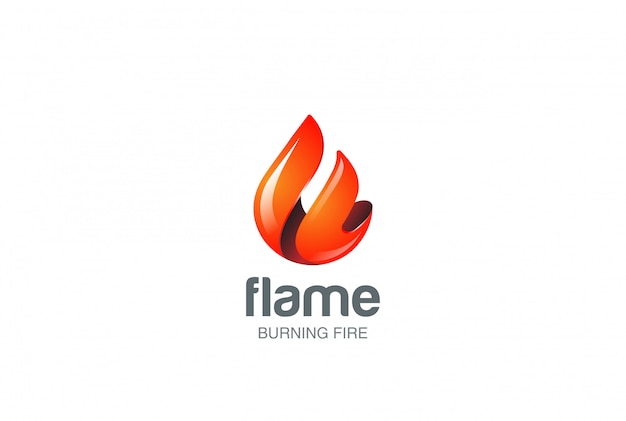 Free Vector fire flame logo.