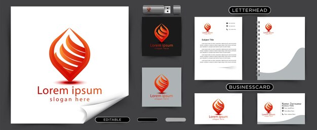 Fire flame modern logo Ideas Inspiration logo design Template Vector Illustration Isolated On White Background