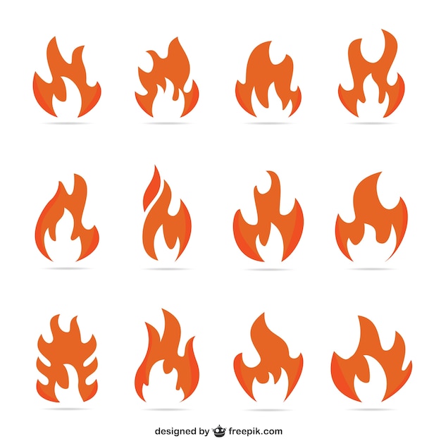 Free Vector fire flames pack