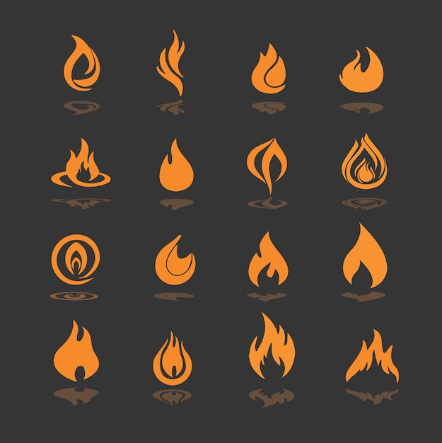 Free Vector fire icons collection