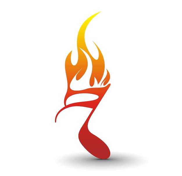 Fire note Logo Used of Your Music Project Vector illustrations