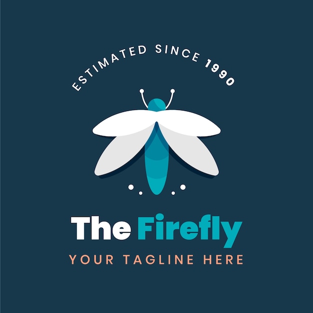 Free Vector firefly branding logo template