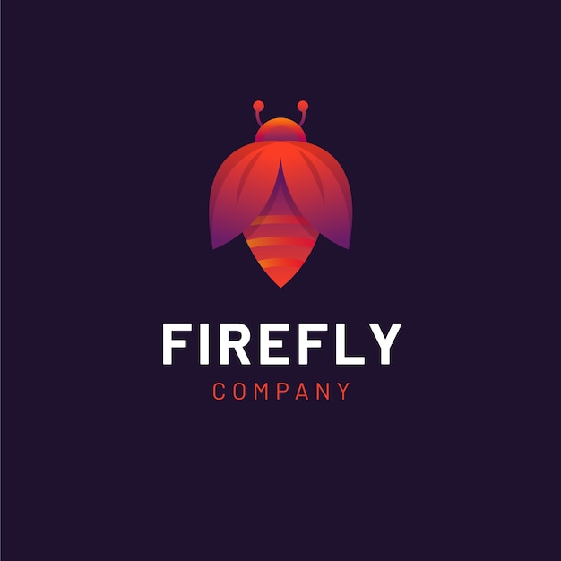 Free Vector firefly branding logo template