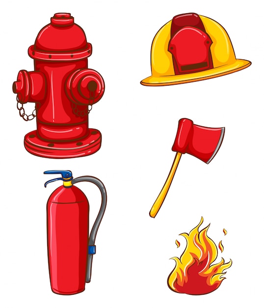 Free Vector fireman equipment