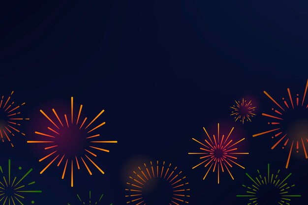 Firework explosions background design vector