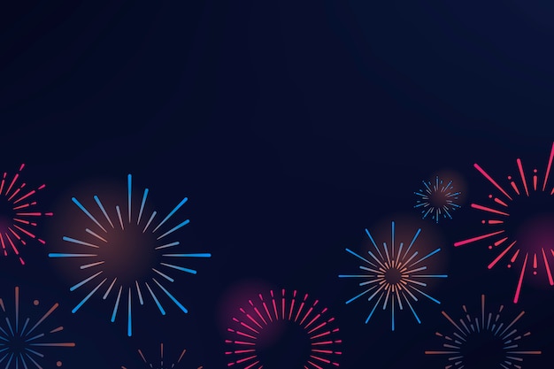 Free vector firework explosions background design vector