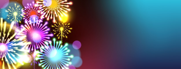 Fireworks background. new year celebration concept.