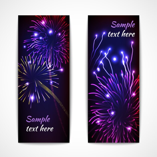 Fireworks Banner Vertical