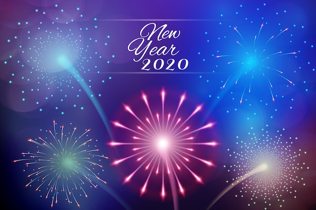 Fireworks new year 2020 wallpaper