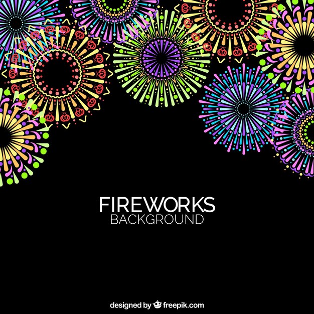 Fireworks ornamental background