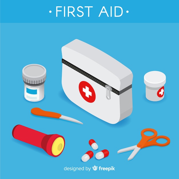 Free Vector first aid background