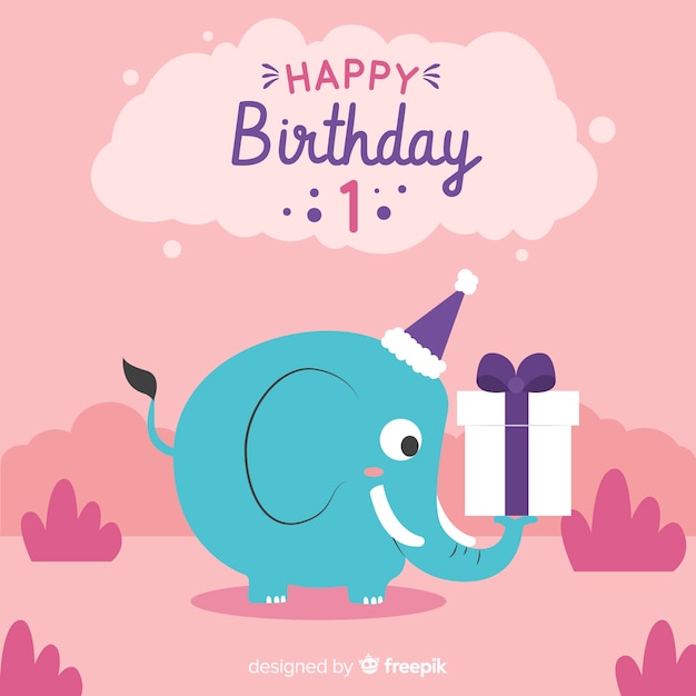 First birthday card