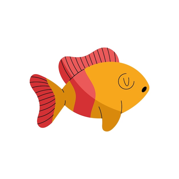 Free Vector fish doodle illustration