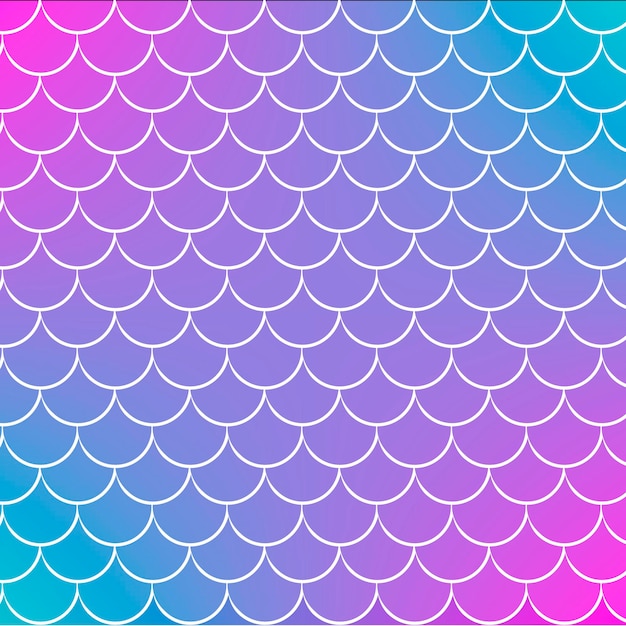 Free vector fish scale and mermaid background