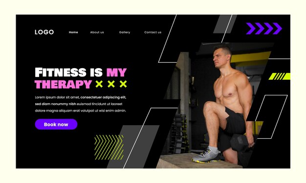 Fitness center  landing page template