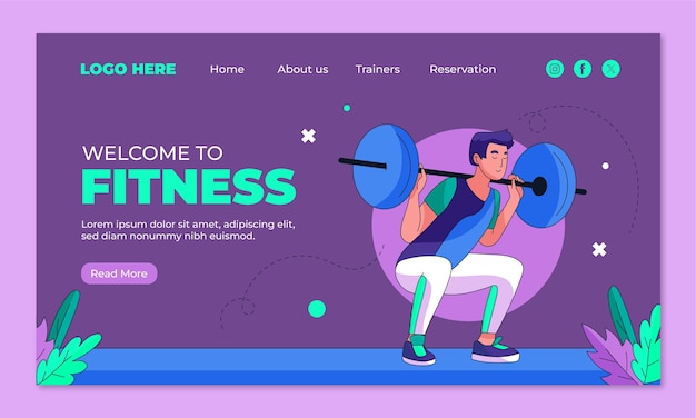 Fitness center   landing page