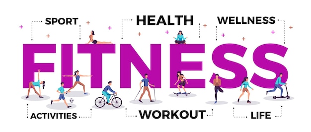 Free Vector fitness concept illustration