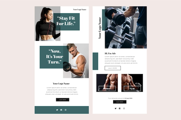 Fitness email template