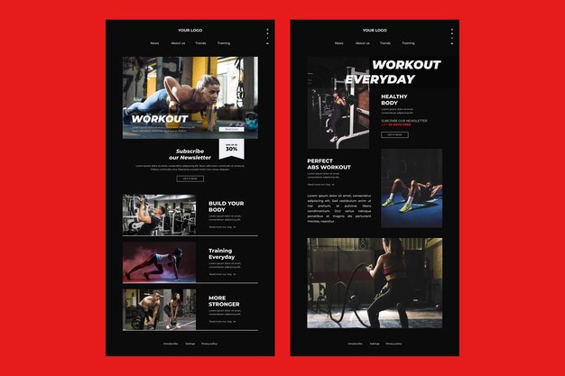 Fitness email template