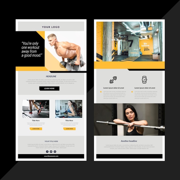 Fitness email template