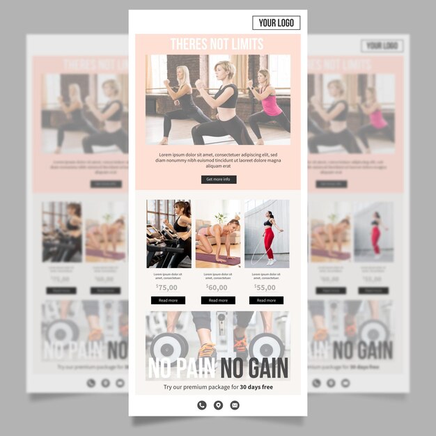 Fitness email template