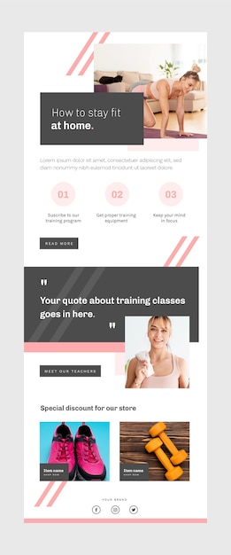 Fitness email template