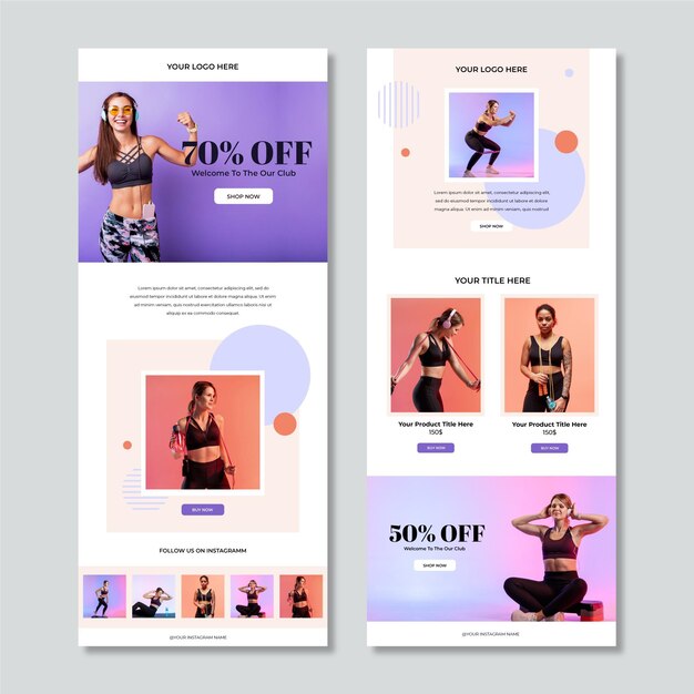 Fitness email template