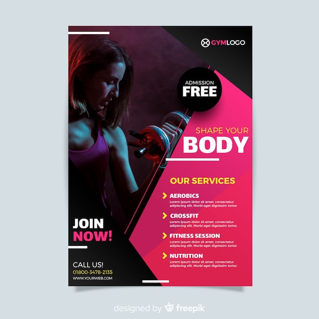 Fitness flyer template