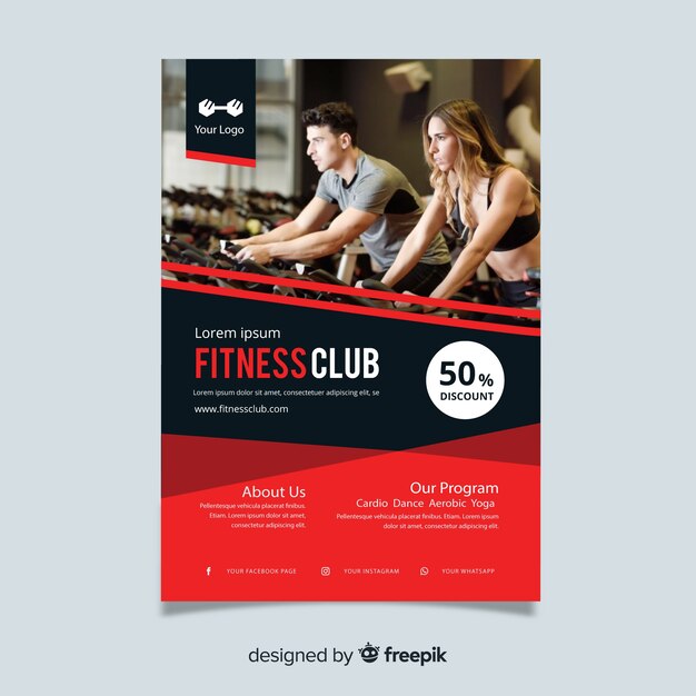 Fitness flyer template