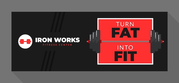 Free Vector fitness gym template design