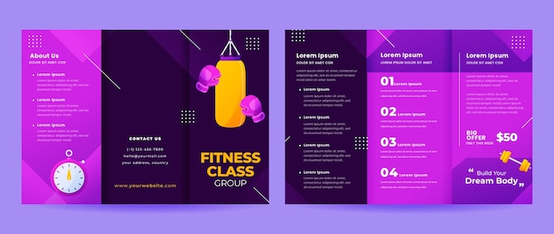 Free Vector fitness gym template design