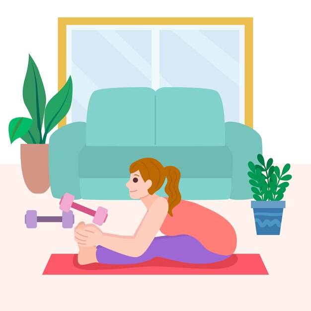 Fitness at home concept