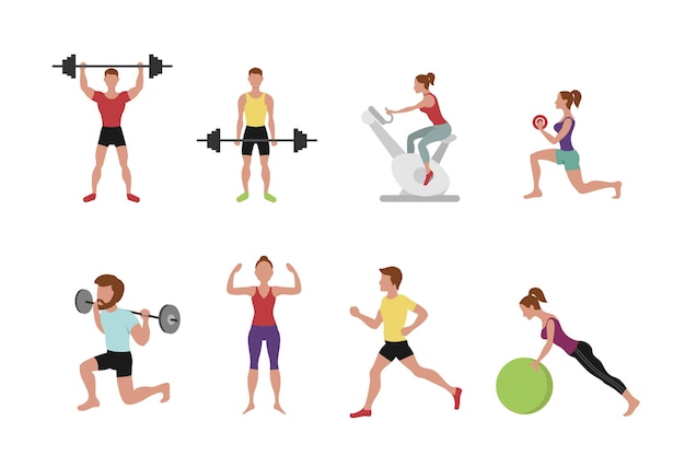 Fitness people  illustration.